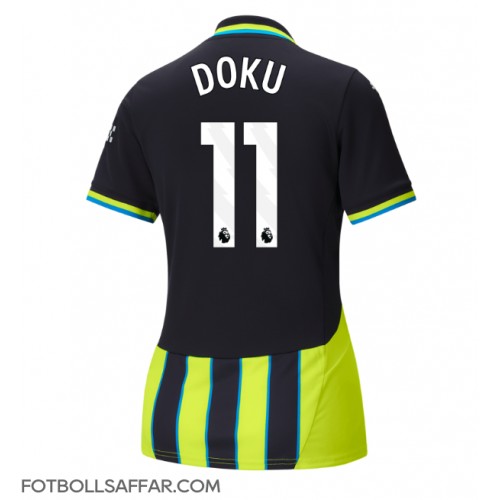 Manchester City Jeremy Doku #11 Bortatröja Dam 2024-25 Kortärmad